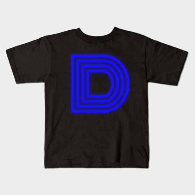 Letter D Letter Art Kids T-Shirt by EKSU17